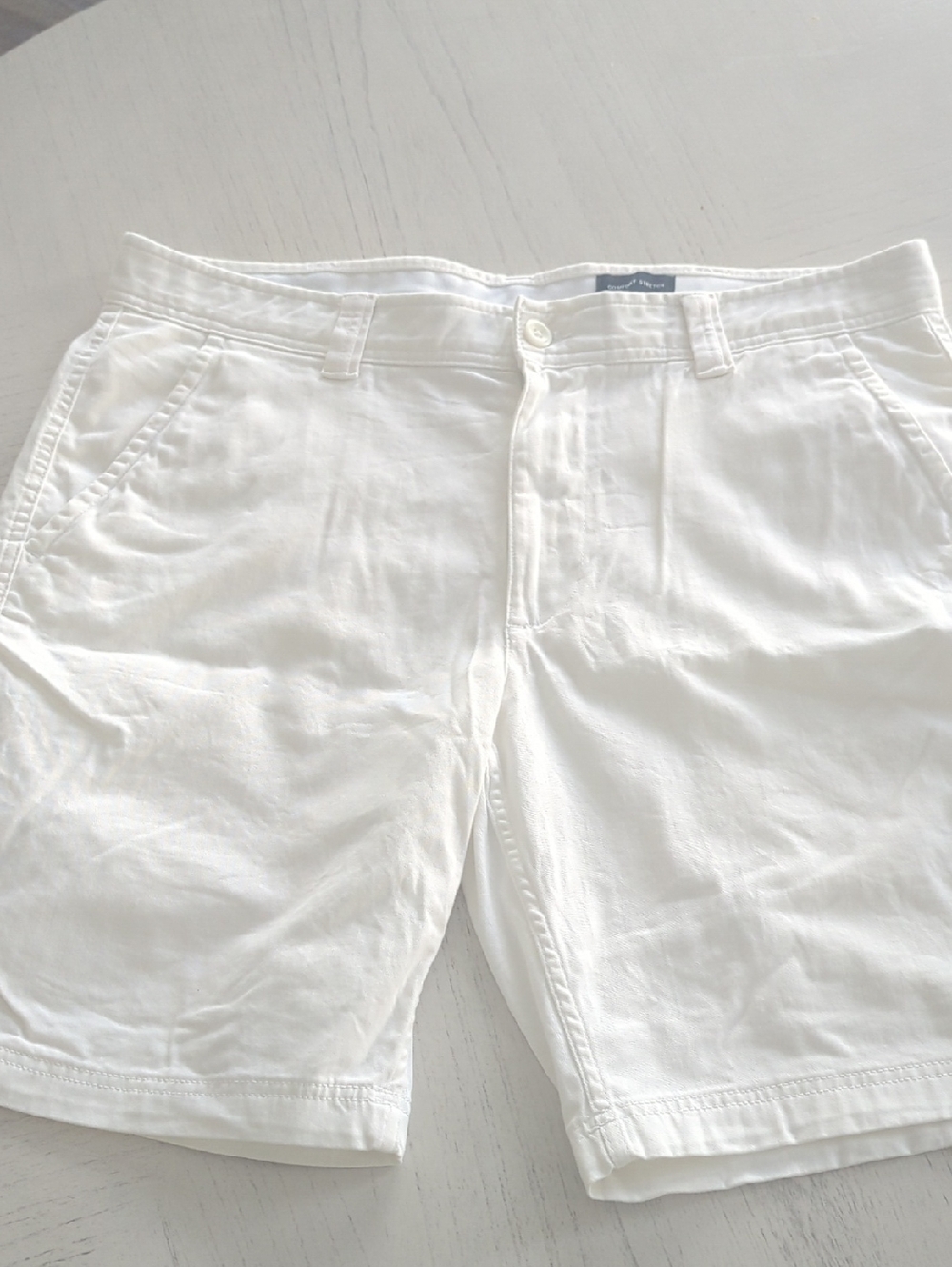 St. John's Bay Men's White Flat-Front Shorts